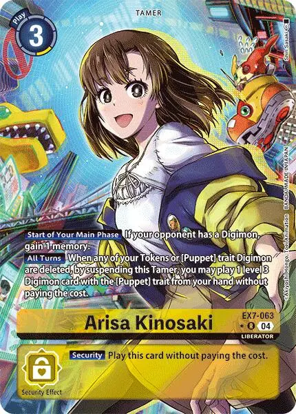 Arisa Kinosaki [Ex7-063] (Alternate Art) [Digimon Liberator] 1