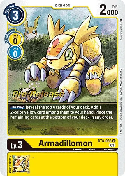 Armadillomon [Bt8-033] [New Awakening Pre-Release Cards] 1