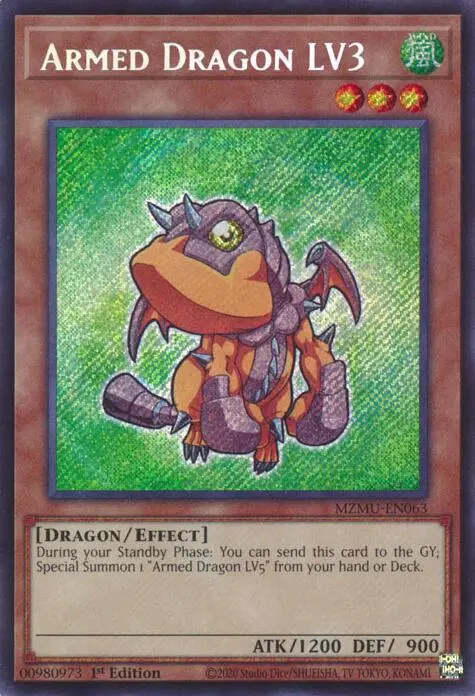 Armed Dragon Lv3 [Mzmu-En063] Secret Rare 1