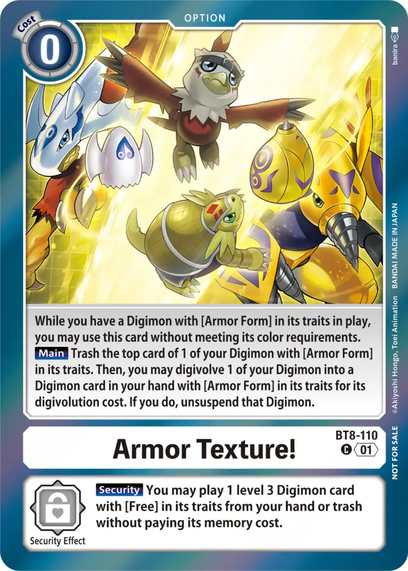 Armor Texture! [Bt8-110] (Blast Ace Double Pack Set) [New Awakening] 1