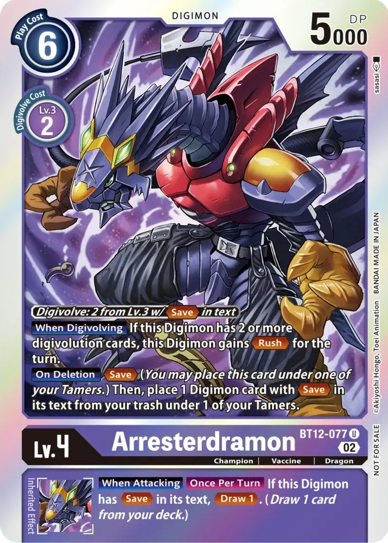 Arresterdramon [Bt12-077] (Box Topper) [Across Time] 1
