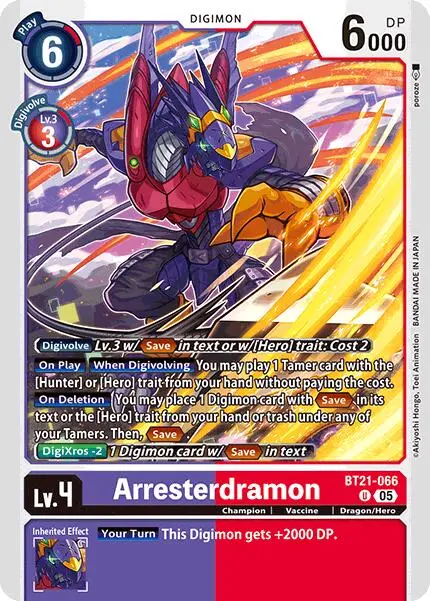 Arresterdramon [Bt21-066] [World Convergence] 1