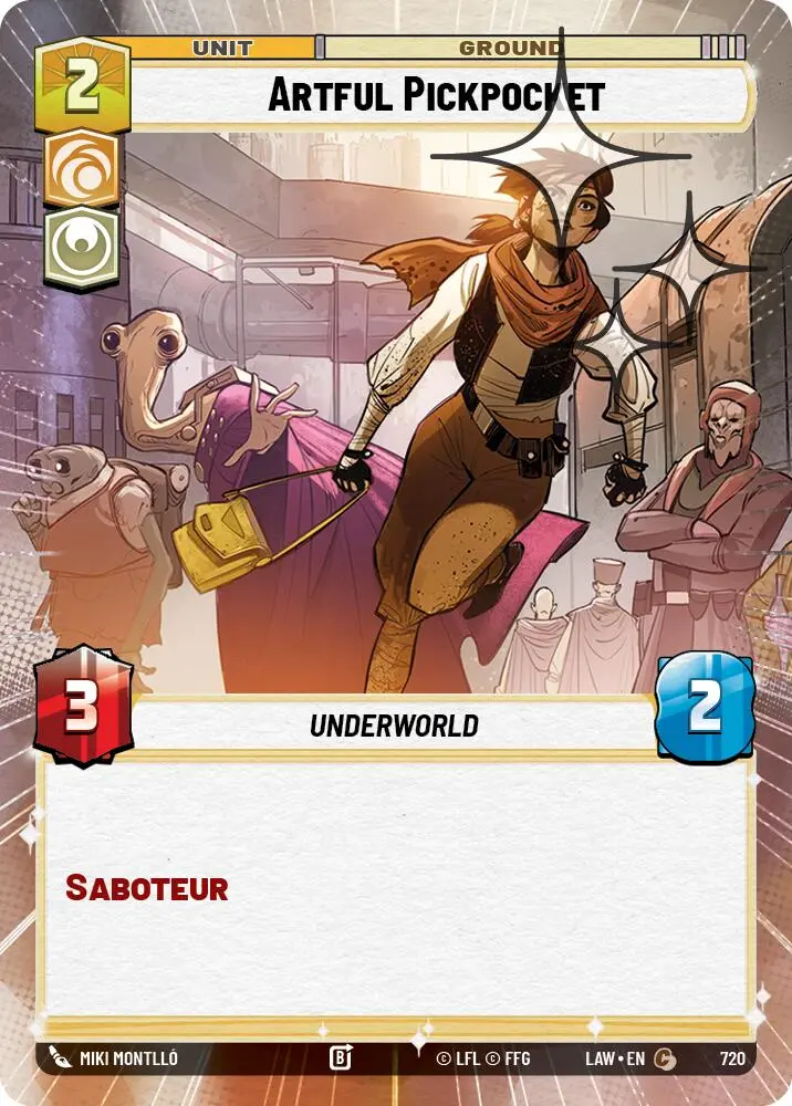 Artful Pickpocket (720) (Hyperspace Foil) (720) [A Lawless Time] 1