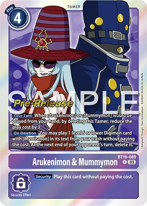 Arukenimon & Mummymon [Bt16-089] [Beginning Observer Pre-Release Promos] 1