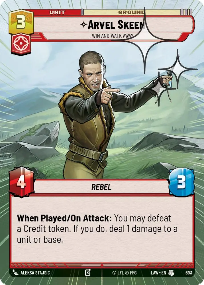 Arvel Skeen - Win And Walk Away (693) (Hyperspace Foil) (693) [A Lawless Time] 1
