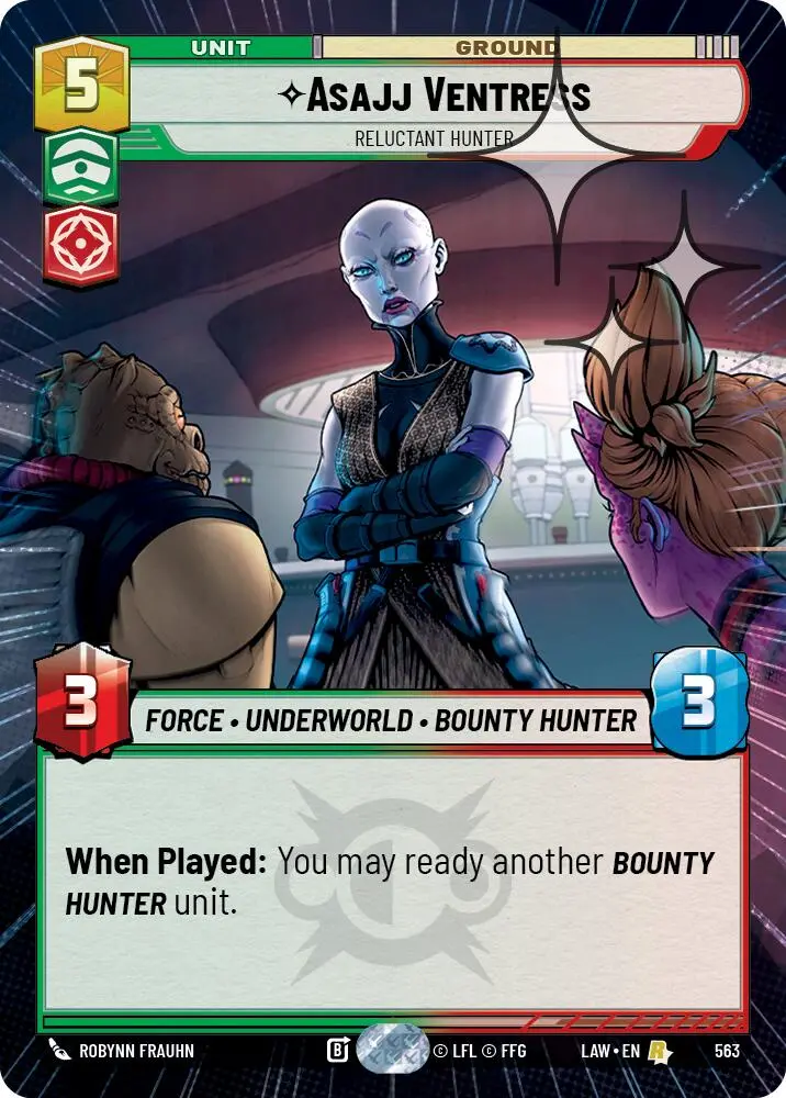 Asajj Ventress - Reluctant Hunter (563) (Hyperspace Foil) (563) [A Lawless Time] 1