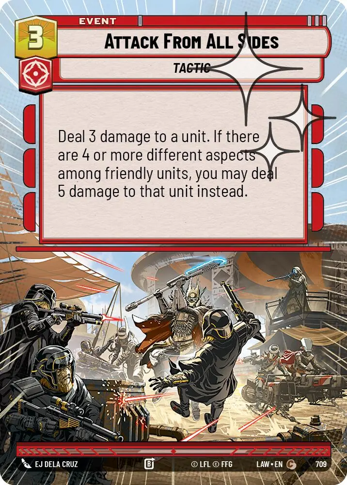 Attack From All Sides (709) (Hyperspace Foil) (709) [A Lawless Time] 1