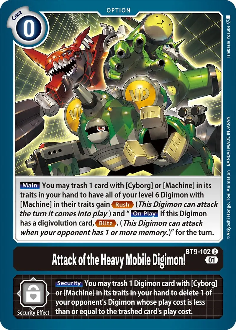 Attack Of The Heavy Mobile Digimon! [Bt9-102] [X Record] 1
