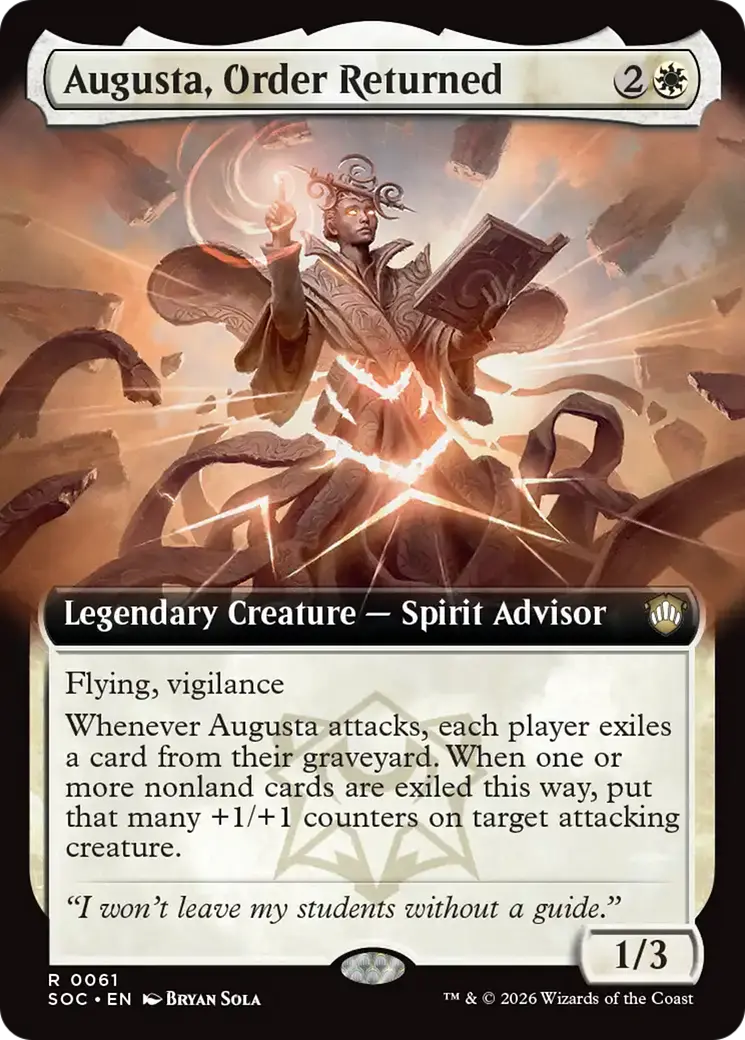 Augusta, Order Returned (Extended Art) [Secrets Of Strixhaven Commander] 1