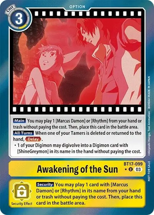 Awakening Of The Sun [Bt17-099] (Secret Crisis: Movie Memorial Pack) [Secret Crisis] 1