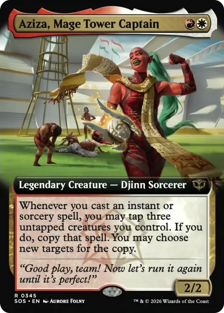 Aziza, Mage Tower Captain (Extended Art) [Secrets Of Strixhaven] 1