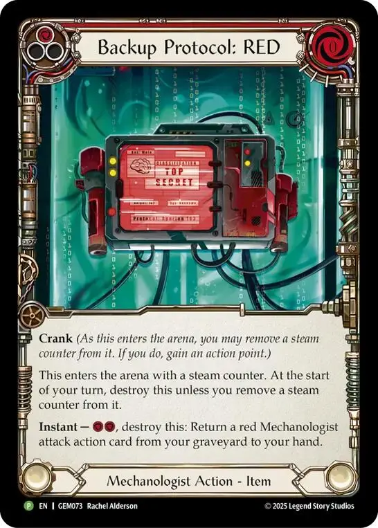 Backup Protocol: Red [Gem073] (Gem Pack 3)  Cold Foil 1