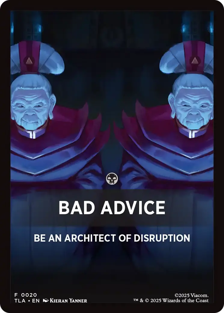 Bad Advice Theme Card [Avatar: The Last Airbender Tokens] 1