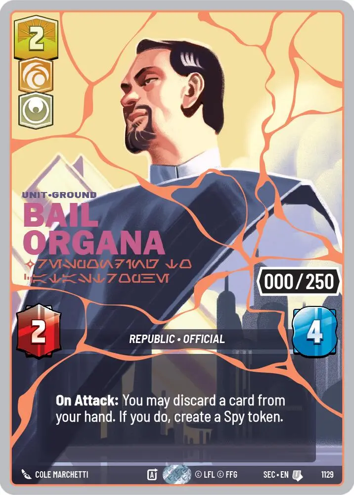 Bail Organa - Responding To Catastrophe (1129) (Serialized) (Rose Gold) (1129) [Secrets Of Power] 1