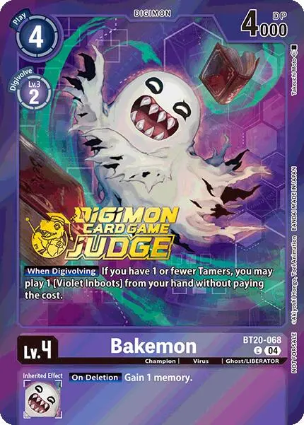 Bakemon [Bt20-068] (Judge Pack 2025 Wave 1) [Release Special Booster Ver.2.5 Promos] 1