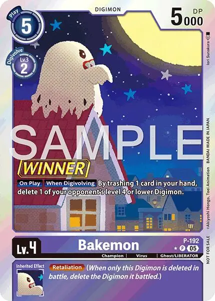 Bakemon [P-192] (Store Tournament 2025 Vol.3 Winner Pack) [Promotional Cards] 1