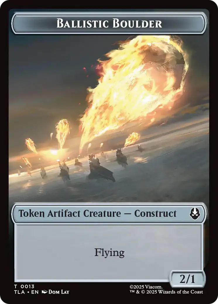 Ballistic Boulder // Food (0019) Double-Sided Token [Avatar: The Last Airbender Tokens] 1