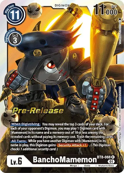 Banchomamemon [Bt8-068] [New Awakening Pre-Release Cards] 1