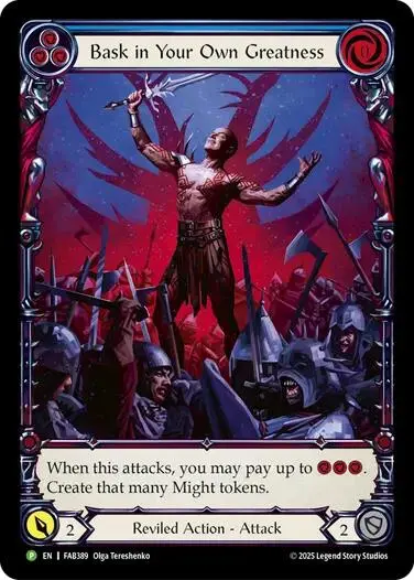 Bask In Your Own Greatness (Blue) [Fab389] (Promo)  Rainbow Foil 1