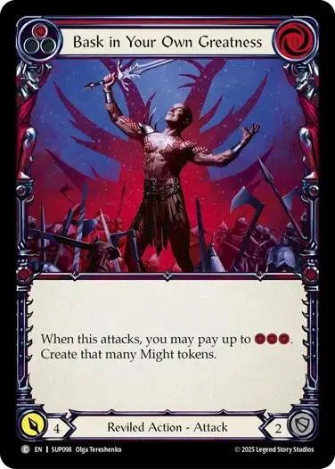 Bask In Your Own Greatness (Red) [Sup098] (Super Slam)  Rainbow Foil 1