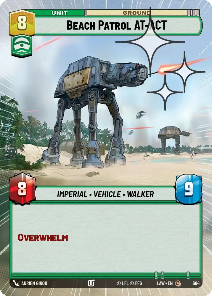 Beach Patrol At-Act (664) (Hyperspace Foil) (664) [A Lawless Time] 1