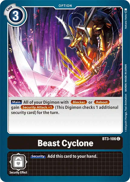 Beast Cyclone [Bt3-106] [Release Special Booster Ver.1.5] 1