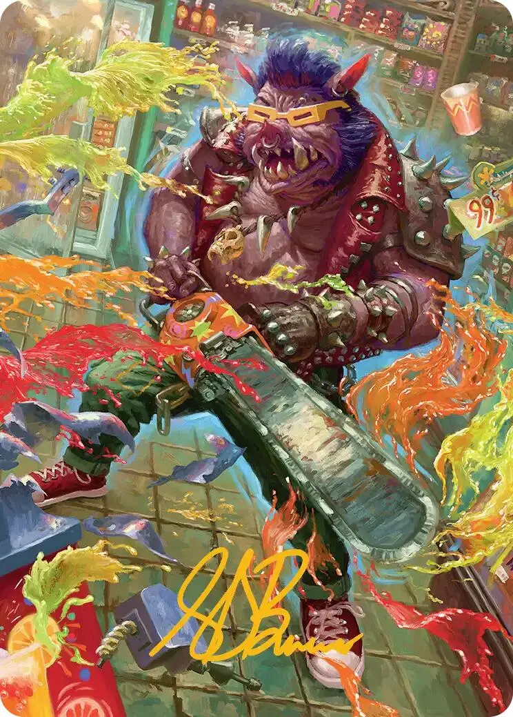 Bebop, Porcine Punk Art Card (Gold-Stamped Signature) [Teenage Mutant Ninja Turtles Art Series] 1