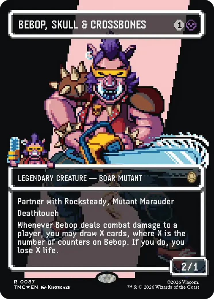 Bebop, Skull & Crossbones (Borderless) (Surge Foil) [Teenage Mutant Ninja Turtles Commander] 1