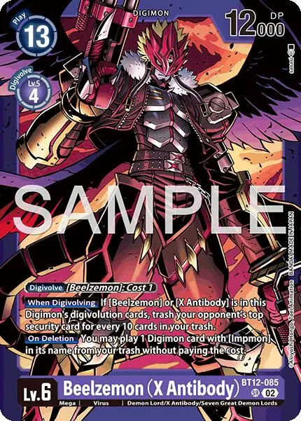 Beelzemon [Bt12-085] (X Antibody) (Limited Card Pack -Billion Bullet-) [Limited Card Pack -Billion Bullet-] 1