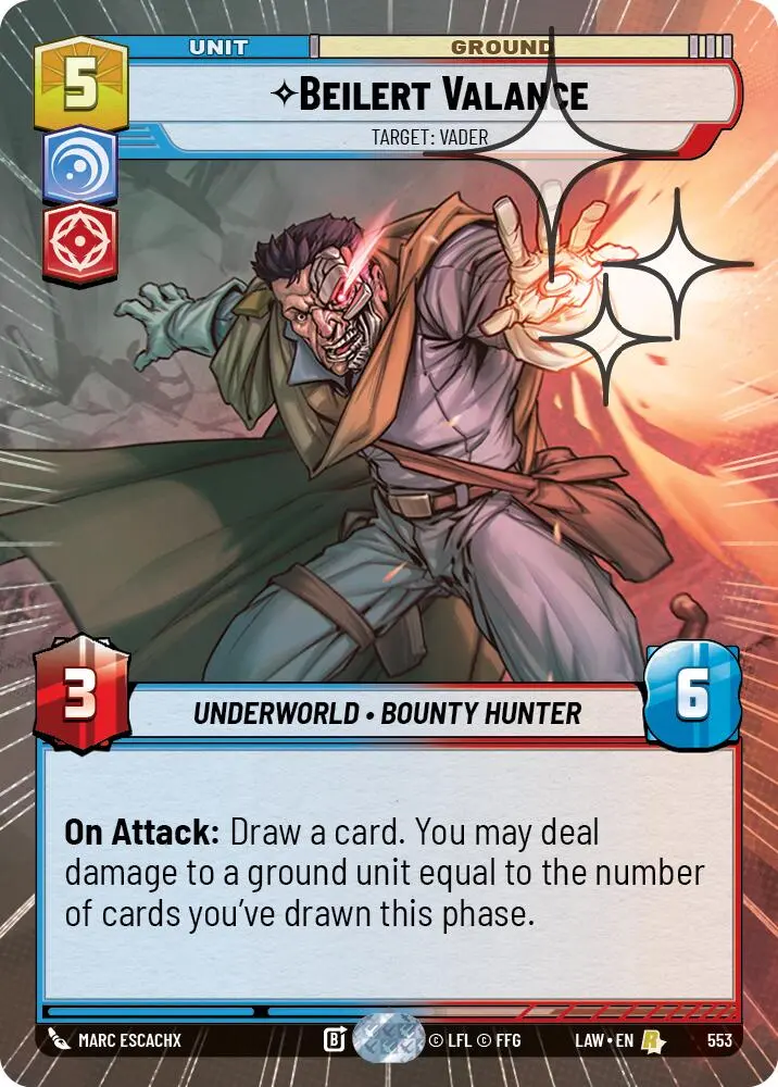Beilert Valance - Target: Vader (553) (Hyperspace Foil) (553) [A Lawless Time] 1