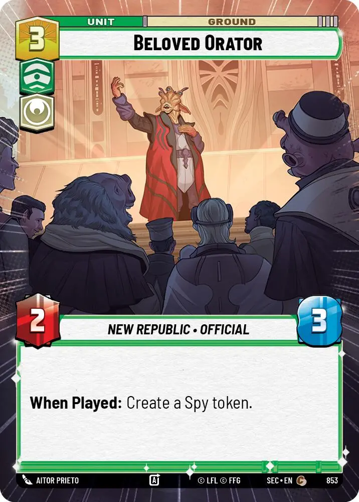 Beloved Orator (853) (Hyperspace Foil) (853) [Secrets Of Power] 1