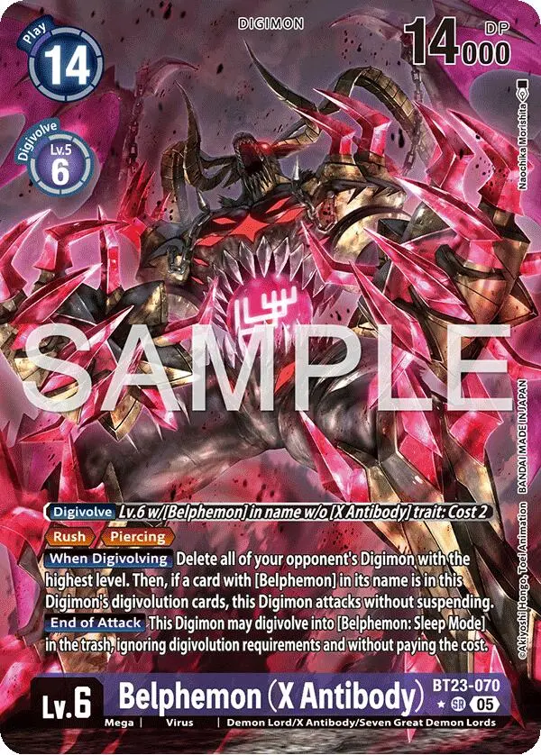 Belphemon [Bt23-070] (X Antibody) (Alternate Art) [Hackers' Slumber] 1