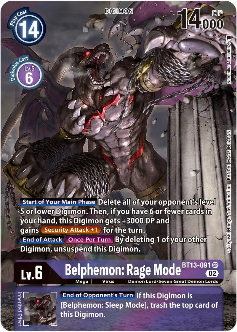 Belphemon: Rage Mode [Bt13-091] (Alternate Art) [Versus Royal Knights Booster] 1
