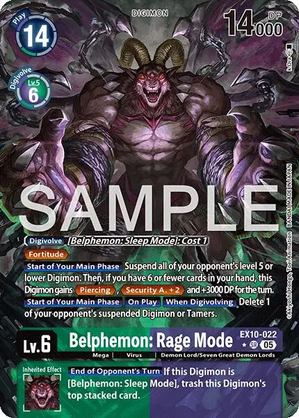 Belphemon: Rage Mode [Ex10-022] (Alternate Art) [Sinister Order] 1