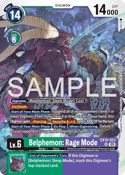 Belphemon: Rage Mode [Ex10-022] [Sinister Order] 1