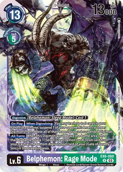 Belphemon: Rage Mode [Ex6-060] [Infernal Ascension] 1