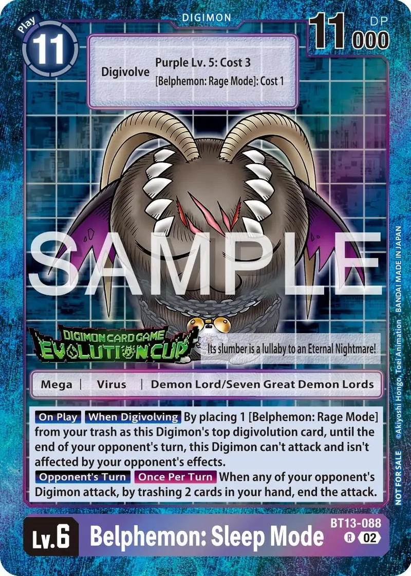 Belphemon: Sleep Mode [Bt13-088] (2024 Evolution Cup) [Versus Royal Knights Booster Promos] 1