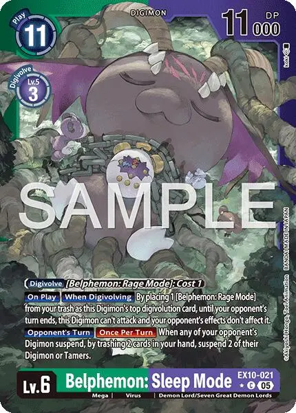 Belphemon: Sleep Mode [Ex10-021] (Limited Foil) [Sinister Order] 1