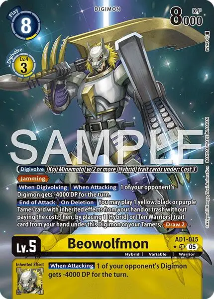 Beowolfmon [Ad1-015] (Alternate Art) [Advanced Booster Digimon Generation] 1