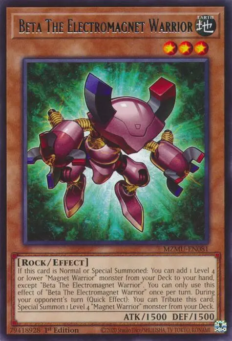 Beta The Electromagnet Warrior [Mzmu-En081] Rare 1