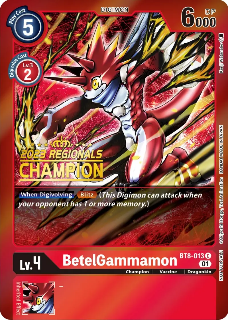 Betelgammamon [Bt8-013] (2023 Regionals Champion) [New Awakening Promos] 1