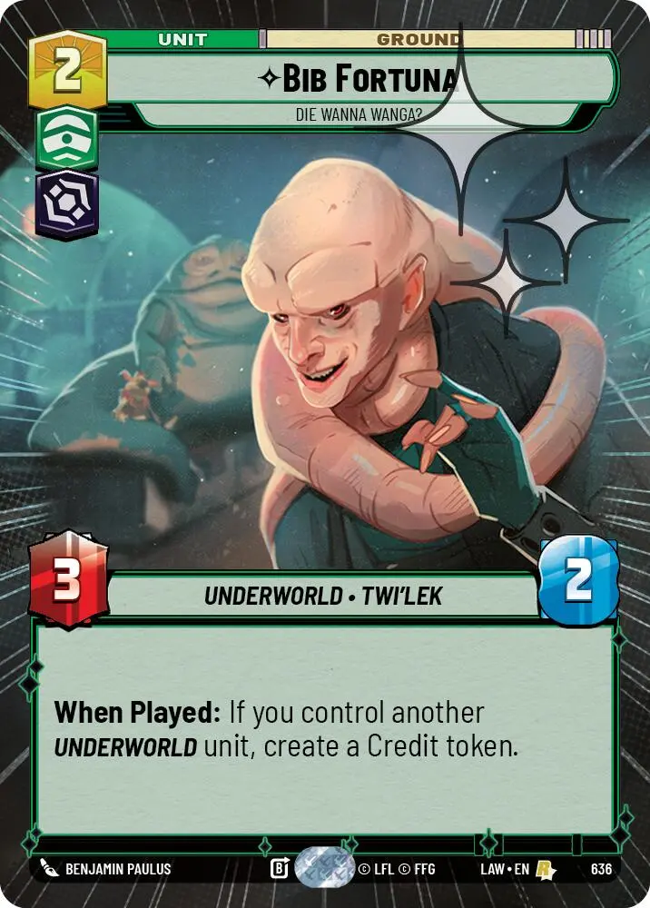 Bib Fortuna - Die Wanna Wanga? (636) (Hyperspace Foil) (636) [A Lawless Time] 1