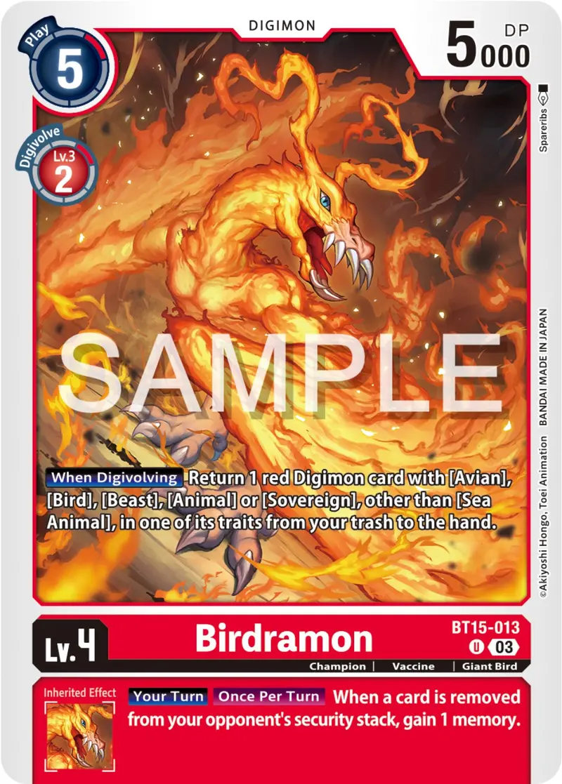 Birdramon [Bt15-013] [Exceed Apocalypse] 1