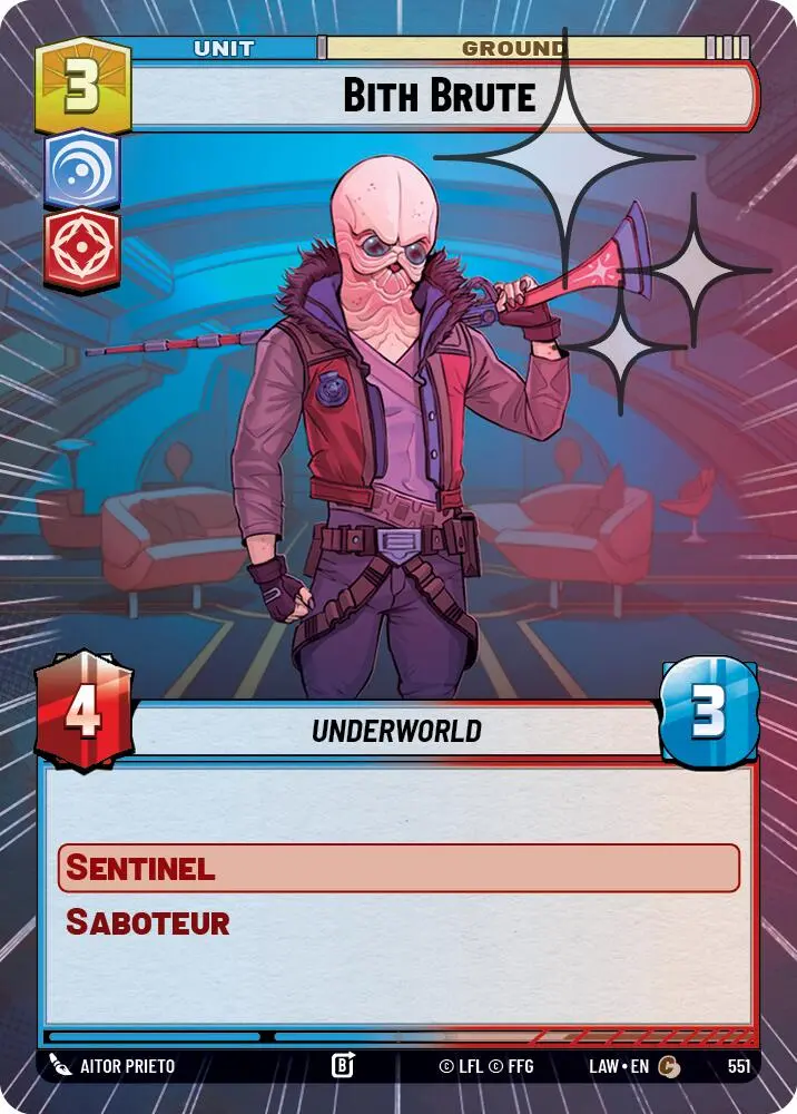 Bith Brute (551) (Hyperspace Foil) (551) [A Lawless Time] 1
