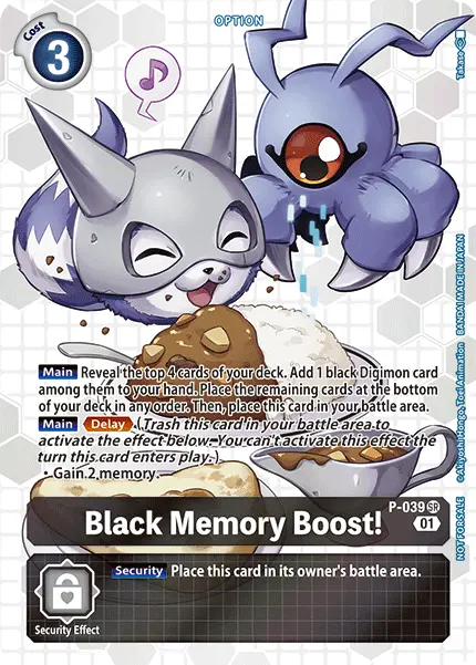 Black Memory Boost! [P-039] (Box Promotion Pack - Next Adventure) [Promotional Cards] 1