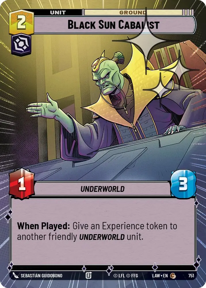 Black Sun Cabalist (751) (Hyperspace Foil) (751) [A Lawless Time] 1