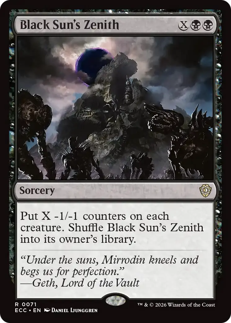 Black Sun's Zenith [Lorwyn Eclipsed Commander] 1
