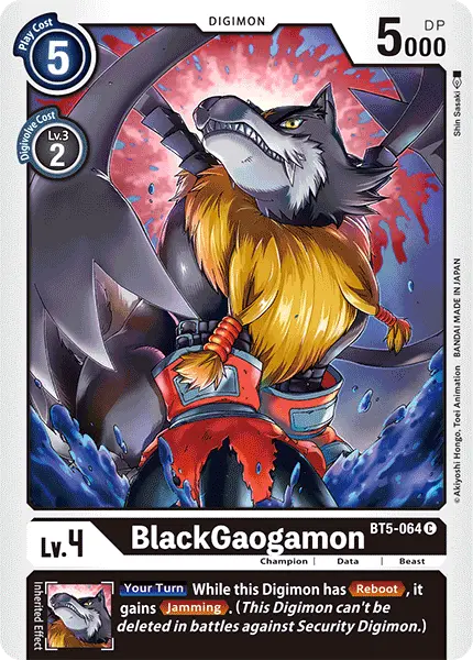 Blackgaogamon [Bt5-064] [Battle Of Omni] 1