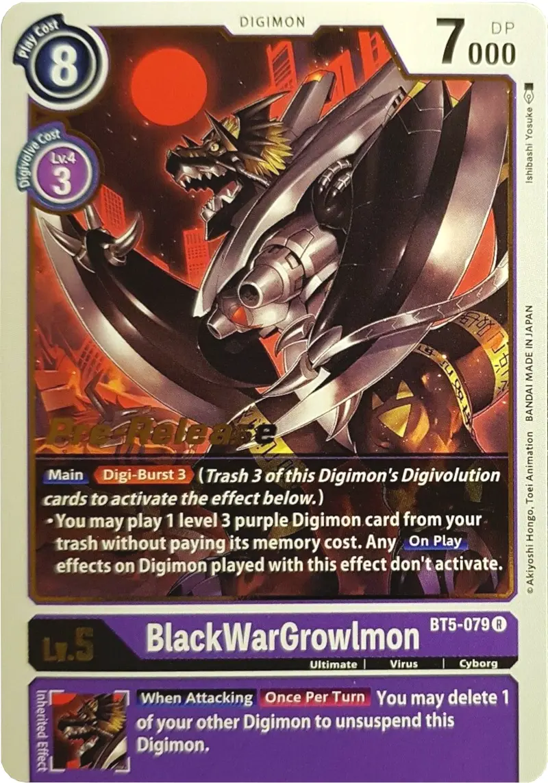 Blackwargrowlmon [Bt5-079] [Battle Of Omni Pre-Release Promos] 1