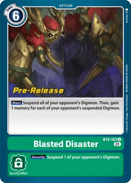 Blasted Disaster [Bt6-103] [Double Diamond Pre-Release Cards] 1